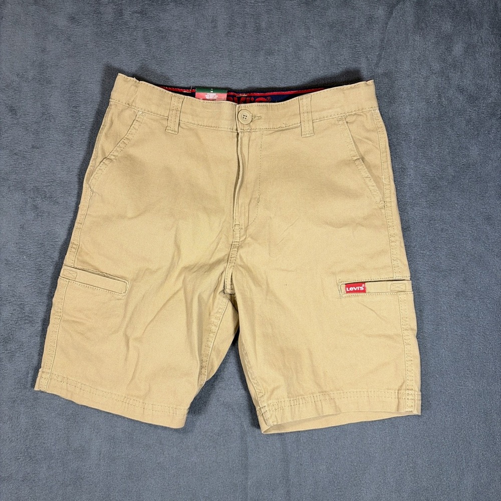 Levi's Boys Cargo Shorts 14 Regular Harvest Gold Stretch Adjustable Waist NWT